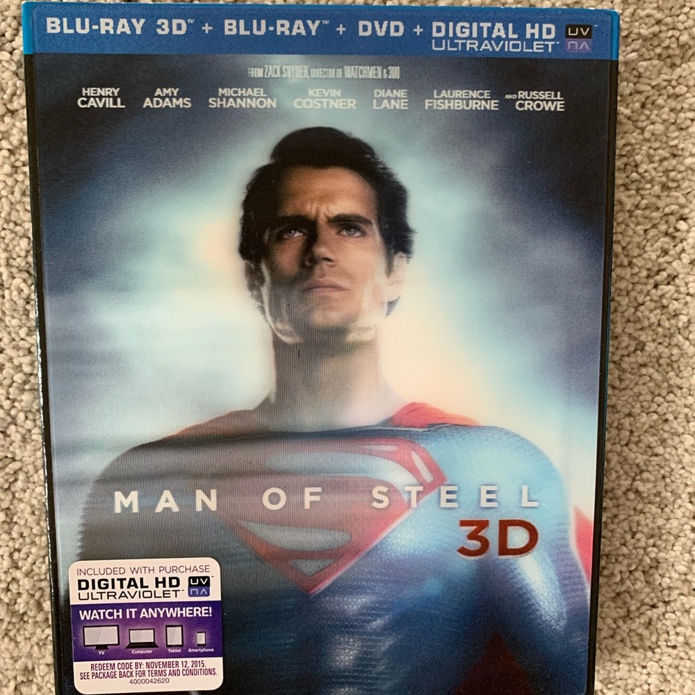 Man of Steel 3D Blu-ray DVD